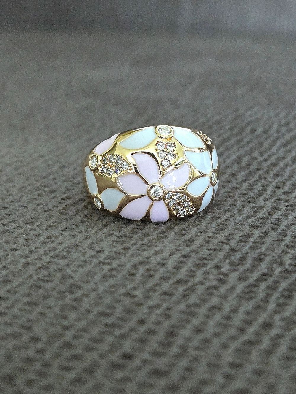 ✨️HP 2X✨️ Piper K Floral💐 Enamel Dome Ring💍 with Cubic Zirconias💎 - NWOT - Picture 10 of 15